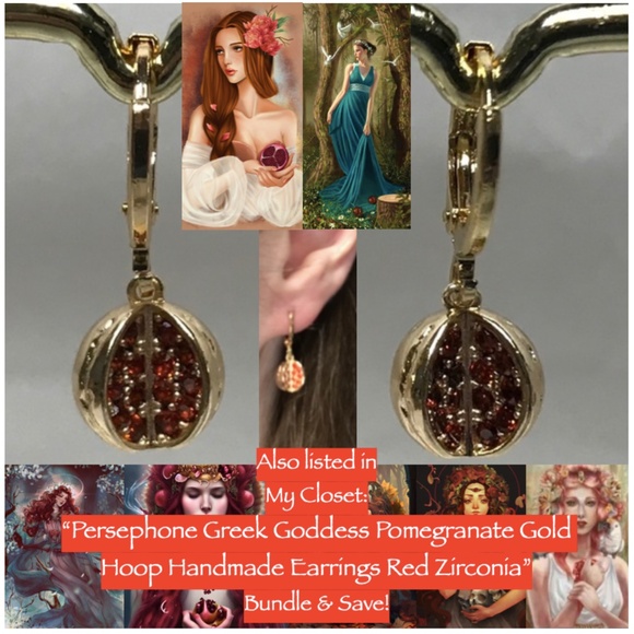 “Birth of Venus" Aphrodite Greek Mythology Goddess Handmade Earrings Seashells - Picture 14 of 14